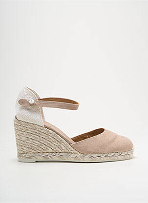Espadrilės apvalus mygtukas kulnas nuo 7 iki 9 cm bežinis CASTANER moteris