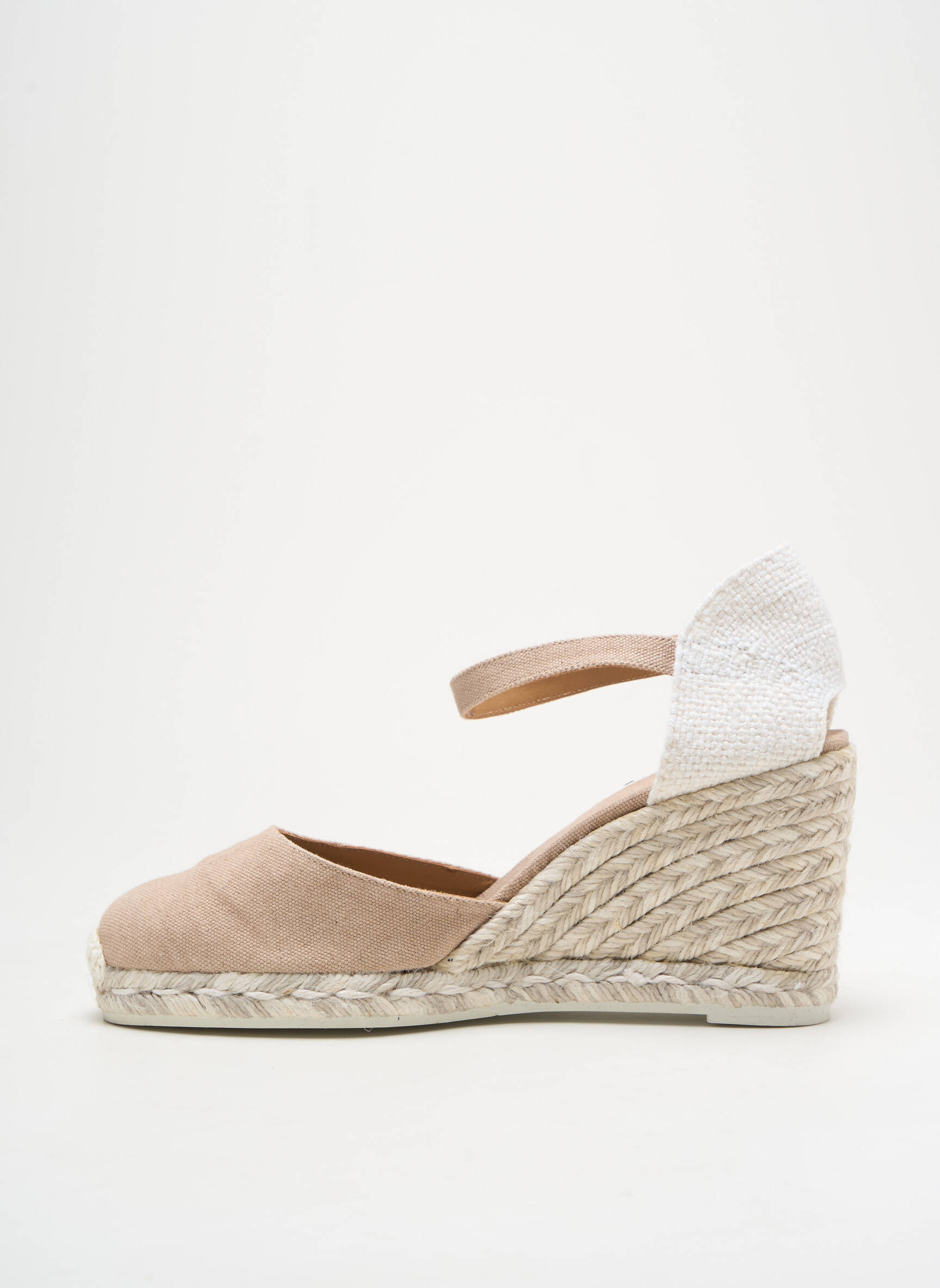 Espadrilės apvalus mygtukas kulnas nuo 7 iki 9 cm bežinis CASTANER moteris