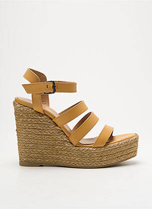 Espadrilės satino audinys 10 cm ir daugiau aukštakulniai rudas CASTANER moteris