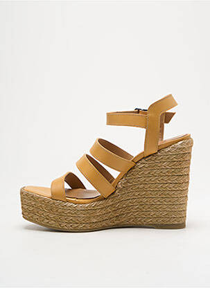 Espadrilės satino audinys 10 cm ir daugiau aukštakulniai rudas CASTANER moteris