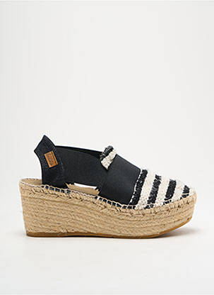 Espadrilės apvalus mygtukas kulnas nuo 4 iki 6 cm juodas MONTANE moteris