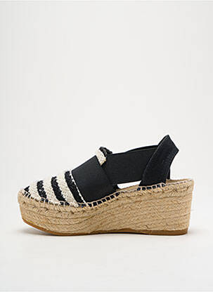 Espadrilės apvalus mygtukas kulnas nuo 4 iki 6 cm juodas MONTANE moteris