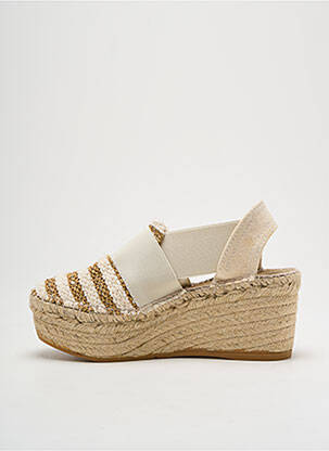 Espadrilės apvalus mygtukas kulnas nuo 4 iki 6 cm bežinis MONTANE moteris