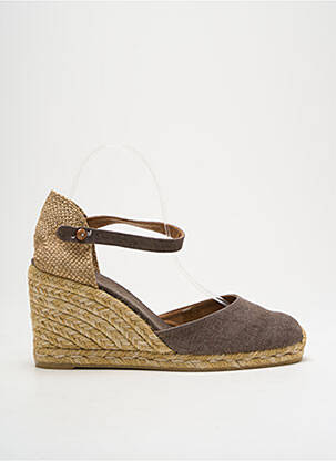 Espadrilės apvalus mygtukas kulnas nuo 7 iki 9 cm rudas CASTANER moteris