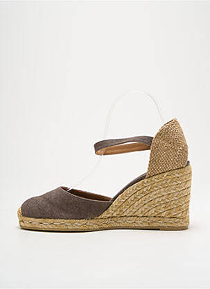 Espadrilės apvalus mygtukas kulnas nuo 7 iki 9 cm rudas CASTANER moteris