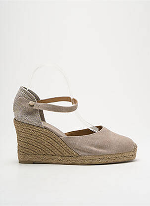 Espadrilės apvalus mygtukas kulnas nuo 7 iki 9 cm pilka CASTANER moteris