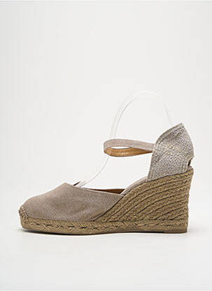Espadrilės apvalus mygtukas kulnas nuo 7 iki 9 cm pilka CASTANER moteris