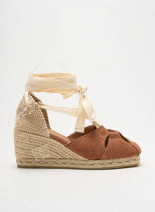Espadrilės šnervių uždarymas kulnas nuo 4 iki 6 cm rudas CASTANER moteris
