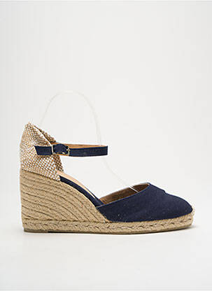 Espadrilės apvalus mygtukas kulnas nuo 7 iki 9 cm mėlyna CASTANER moteris