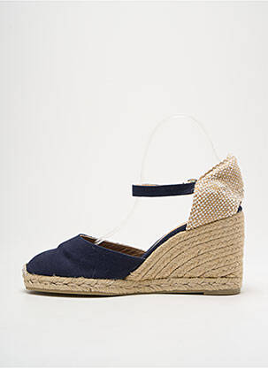 Espadrilės apvalus mygtukas kulnas nuo 7 iki 9 cm mėlyna CASTANER moteris