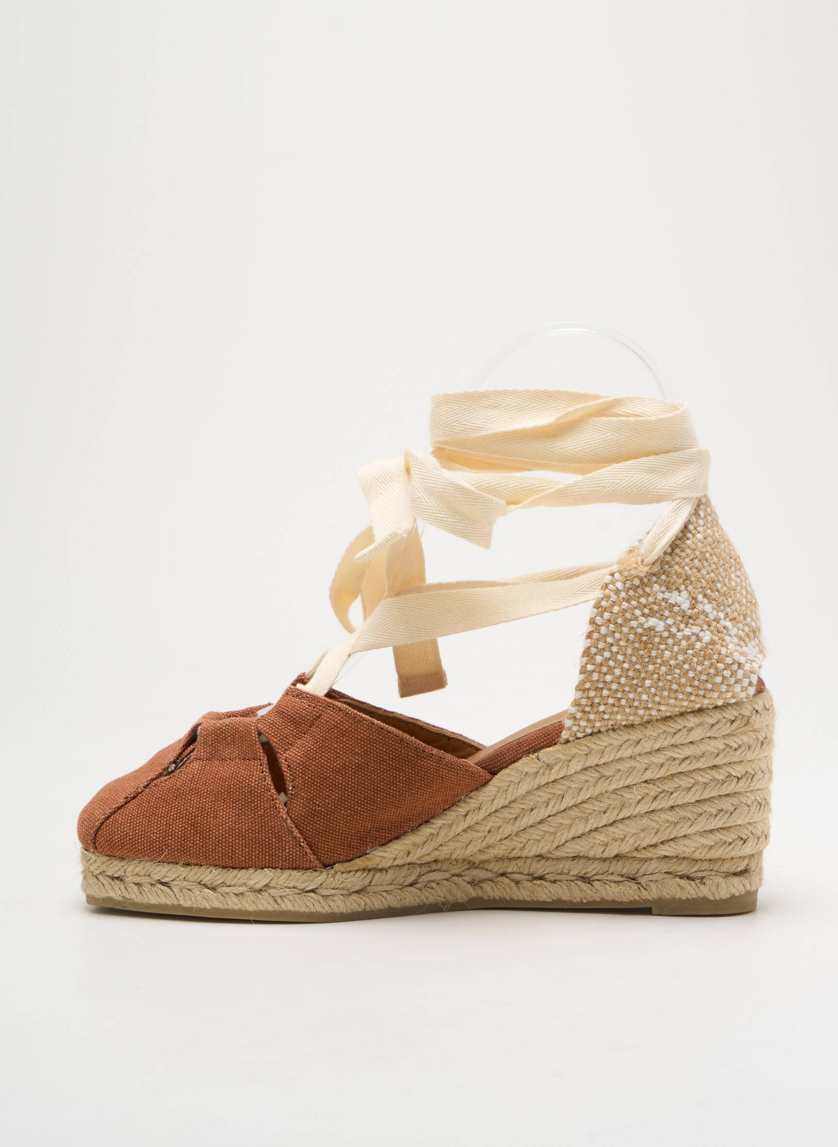 Espadrilės šnervių uždarymas kulnas nuo 4 iki 6 cm rudas CASTANER moteris