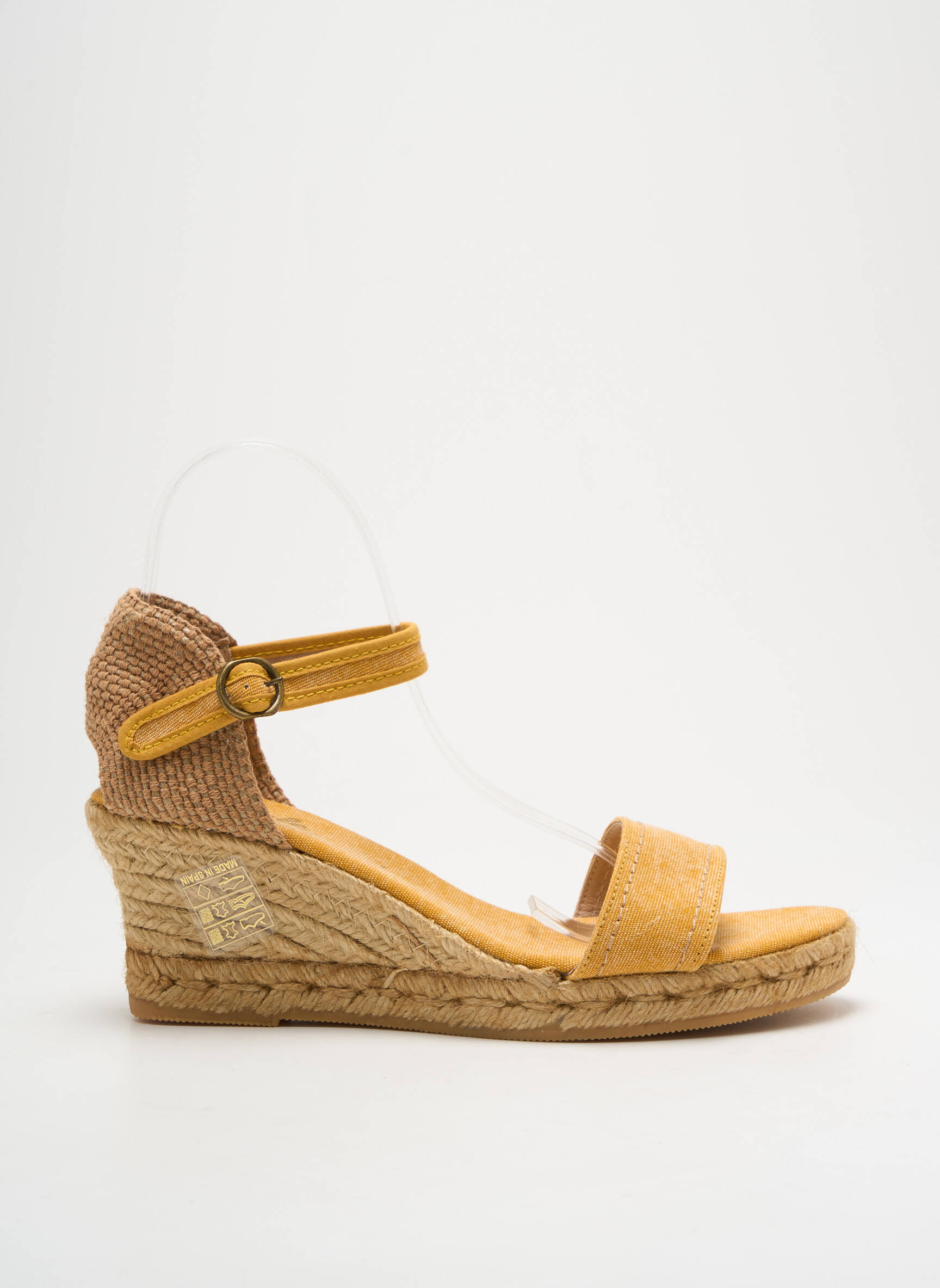 Espadrilės užsegimas kilpa(s) kulnas nuo 4 iki 6 cm geltona NICOLE moteris