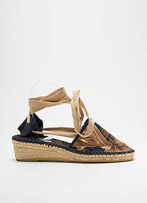 Espadrilės satino audinys kulnas nuo 4 iki 6 cm juodas EMPREINTE moteris