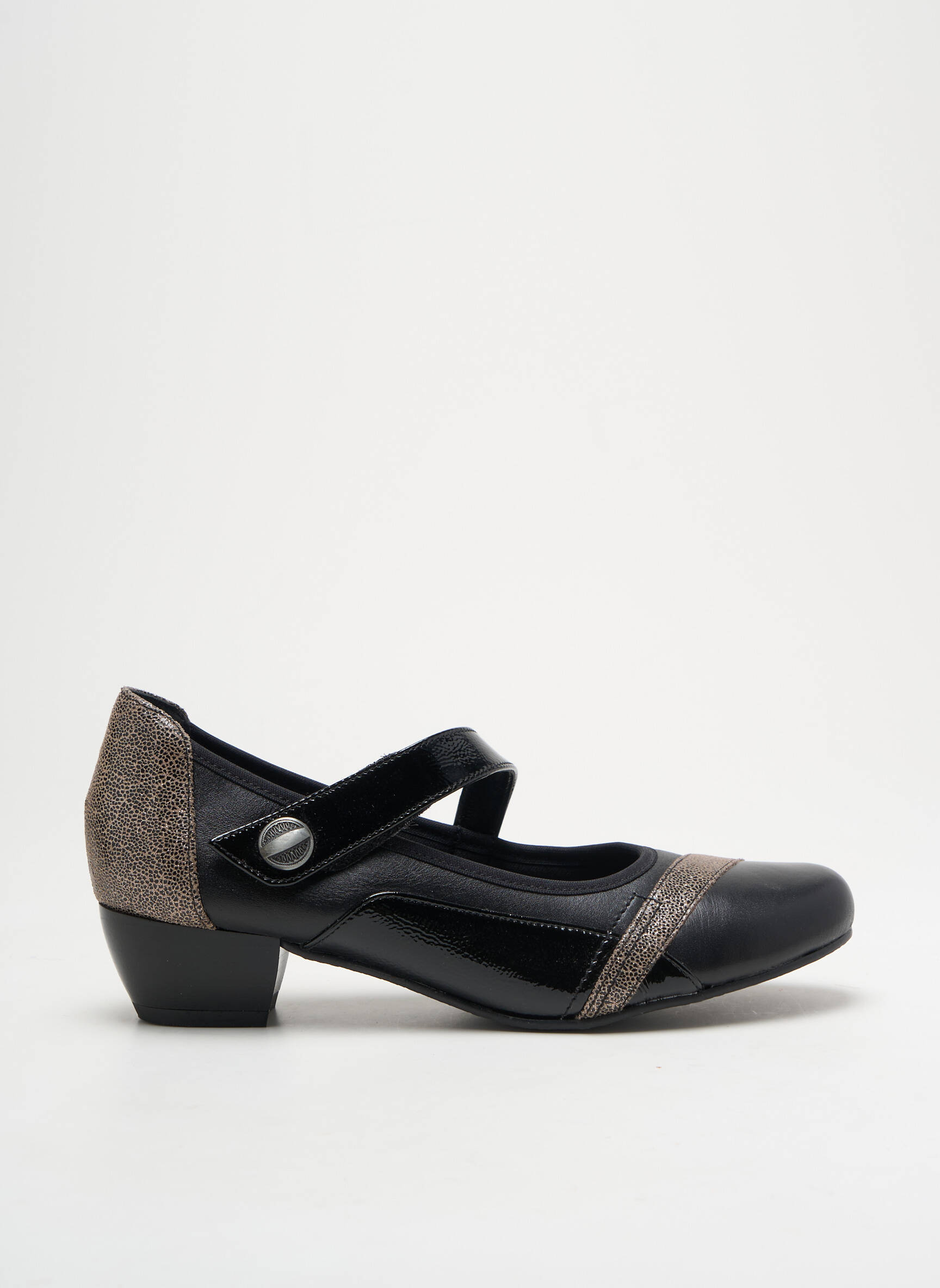 Balerinos velcro užsegimas plokščias kulnas iki 3 cm juodas INEA moteris