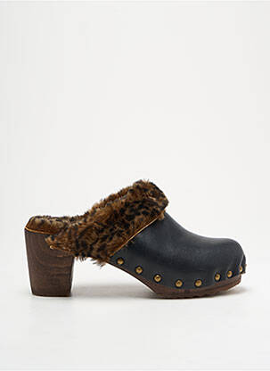 Mule/sabotai satino audinys kulnas nuo 4 iki 6 cm juodas BOSABO moteris
