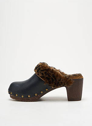 Mule/sabotai satino audinys kulnas nuo 4 iki 6 cm juodas BOSABO moteris