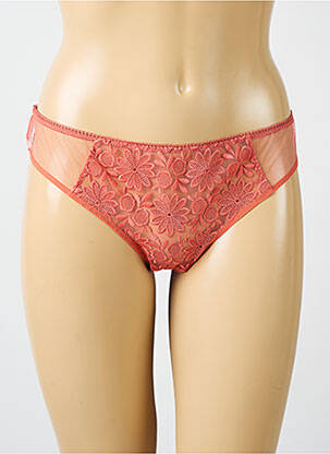Tanga satino efektas oranžinė SIMONE PERELE moteris