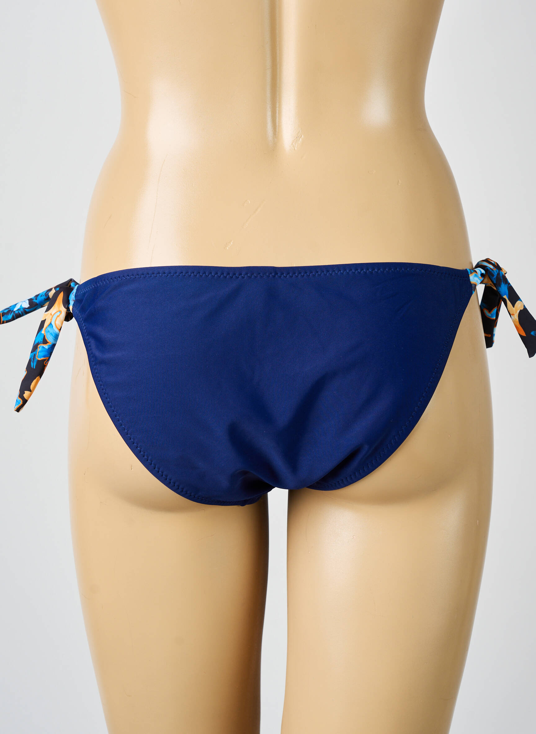 Maudymosi kelnaitės užsegimas su raišteliais bikini mėlyna RAE moteris