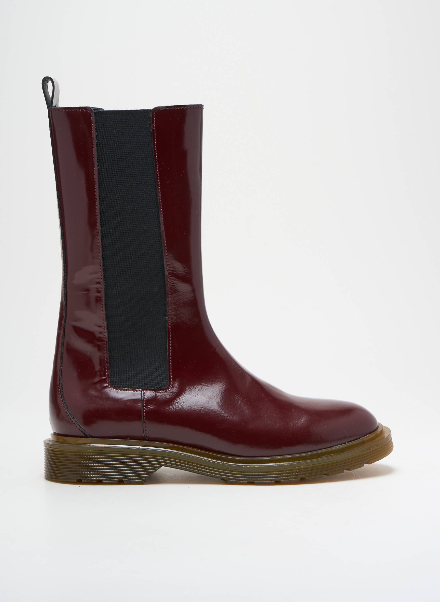 Batai/botai lygus medžiaga plokščias kulnas iki 3 cm raudona ROSEANNA moteris