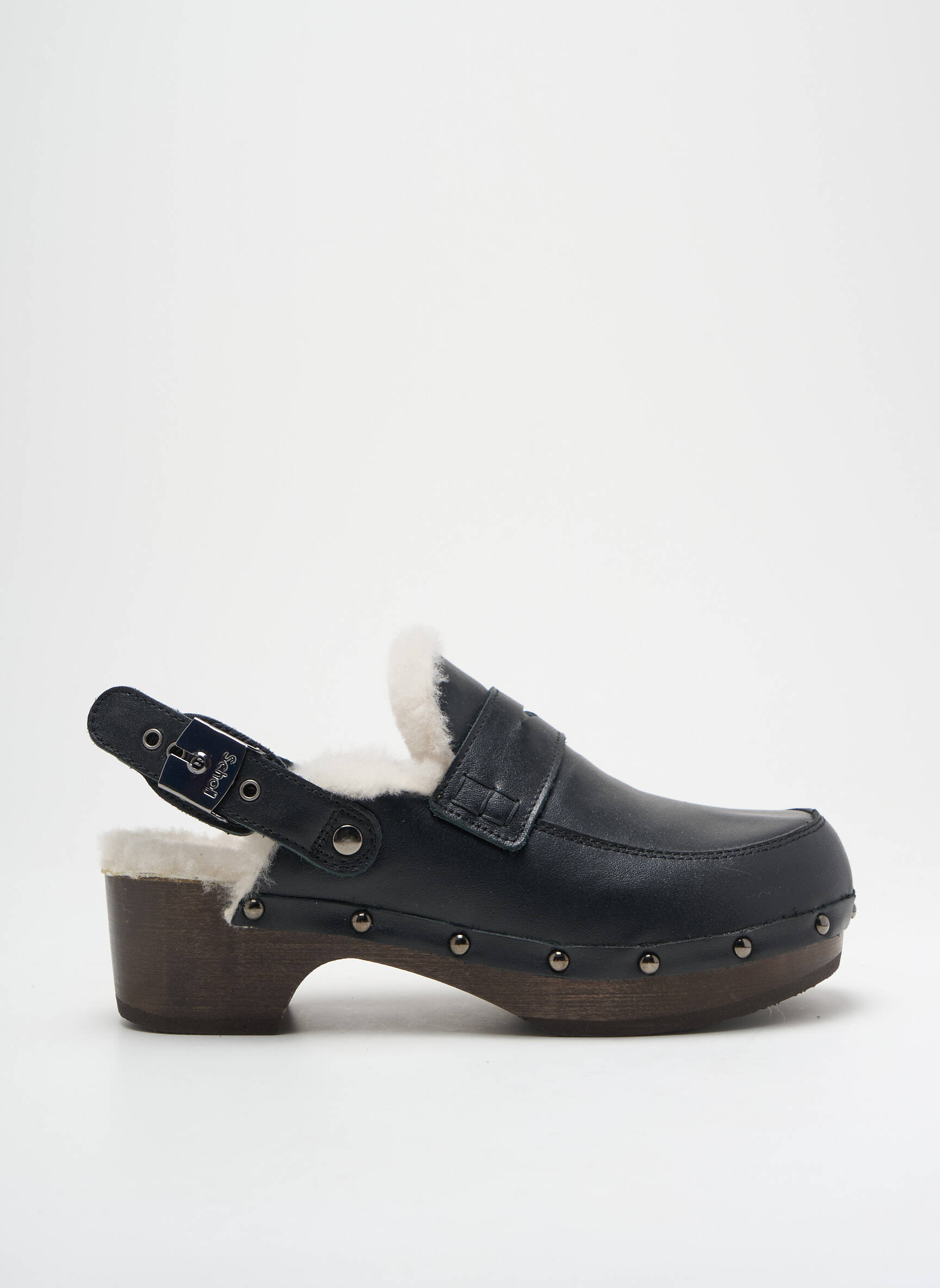 Mule/sabotai satino audinys kulnas nuo 4 iki 6 cm juodas SCHOLL moteris
