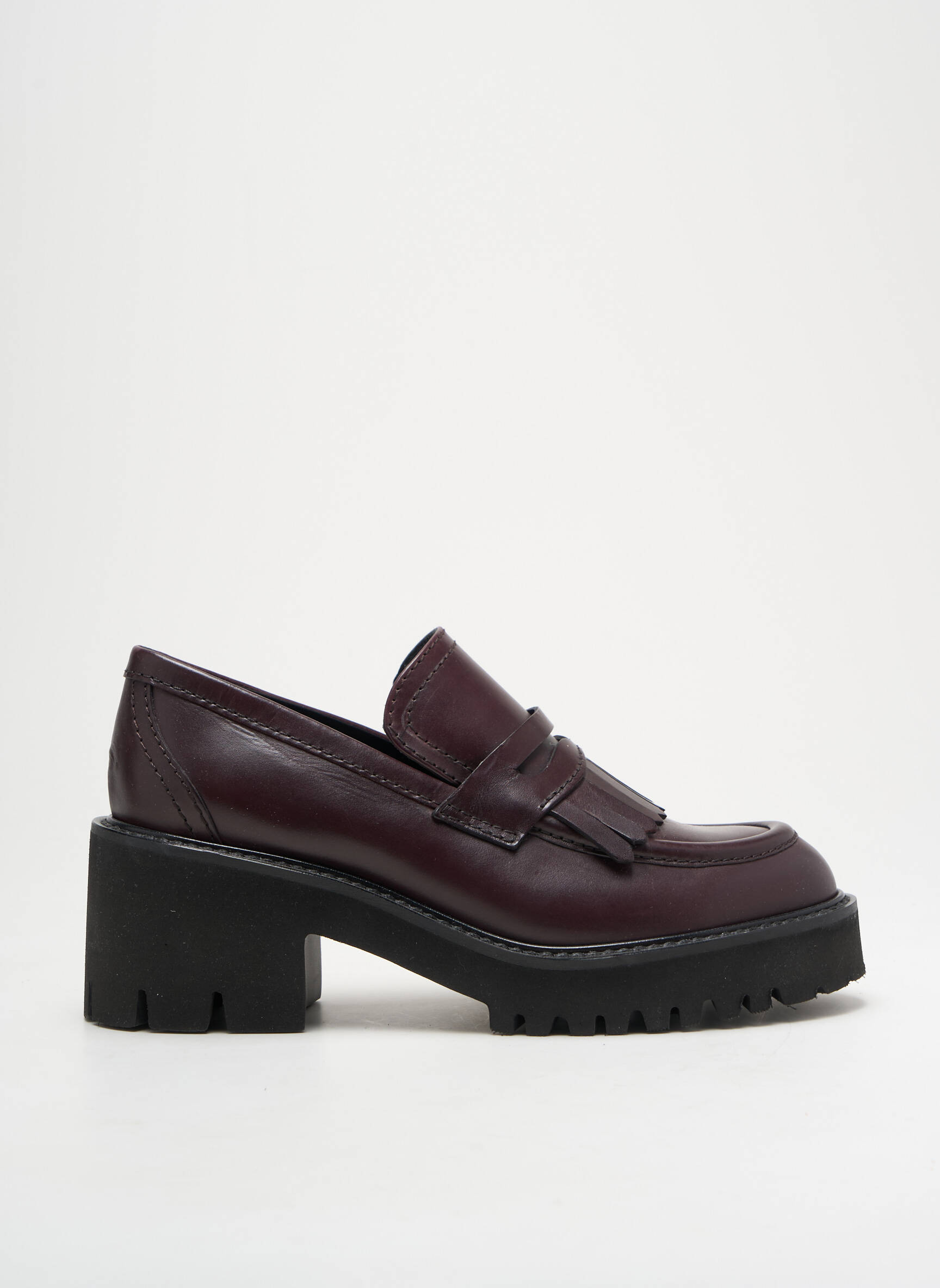 Mokasīnai satino audinys kulnas nuo 4 iki 6 cm violetinis GUGLIELMO ROTTA moteris