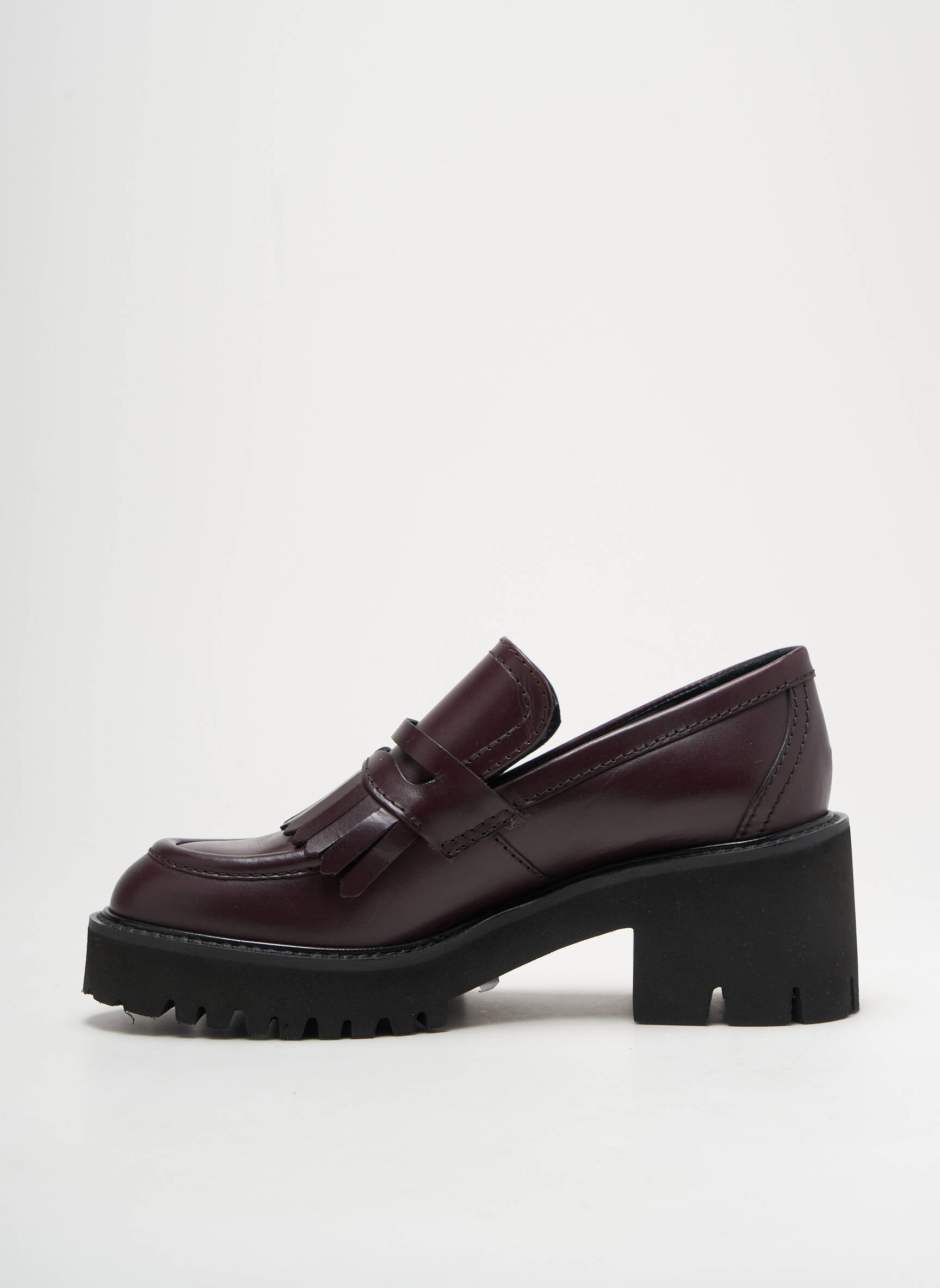 Mokasīnai satino audinys kulnas nuo 4 iki 6 cm violetinis GUGLIELMO ROTTA moteris