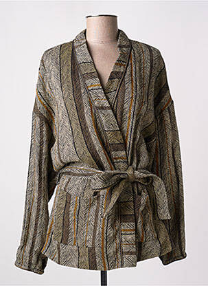 Kimono striukė ilgos rankovės rudas LOUIZON moteris