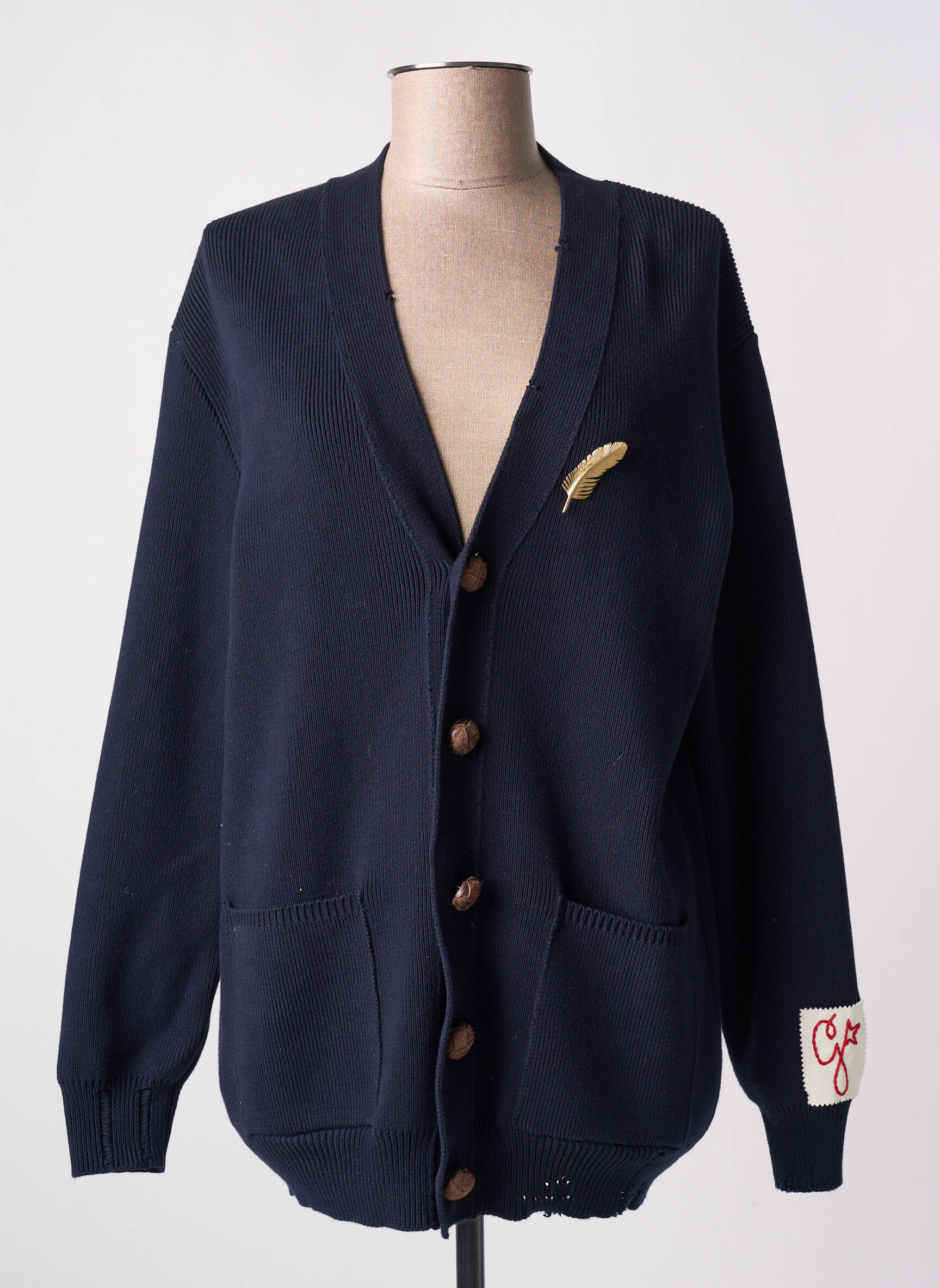 Ilgų rankovių liemenė apatinė dalis siaura mėlyna GOLDEN GOOSE DELUXE BRAND moteris