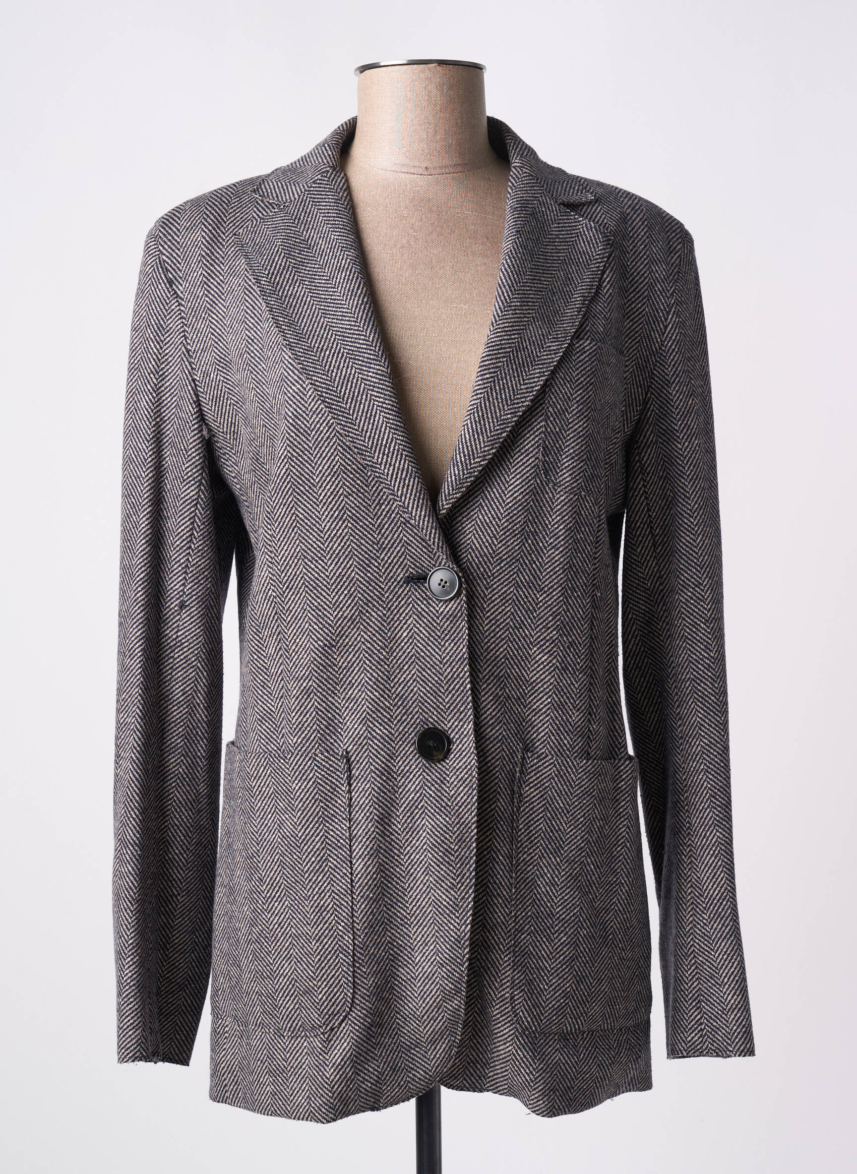 Švarkas kišenės pilka WEEKEND MAXMARA moteris