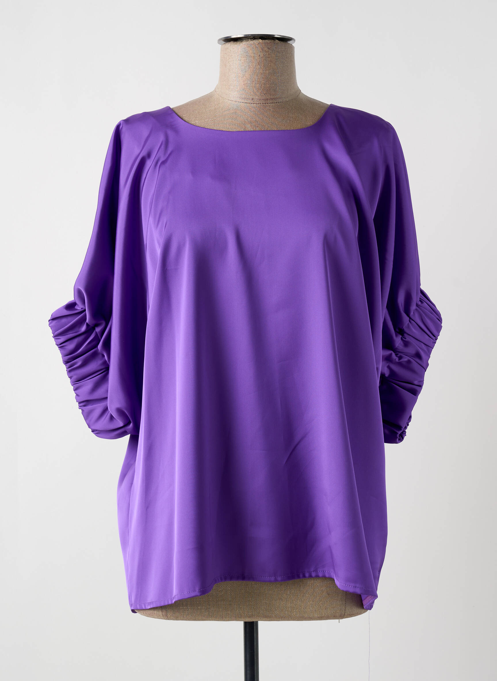 Viršūnė sklandi forma 3/4 rankovės violetinis LES ACOLYTES moteris