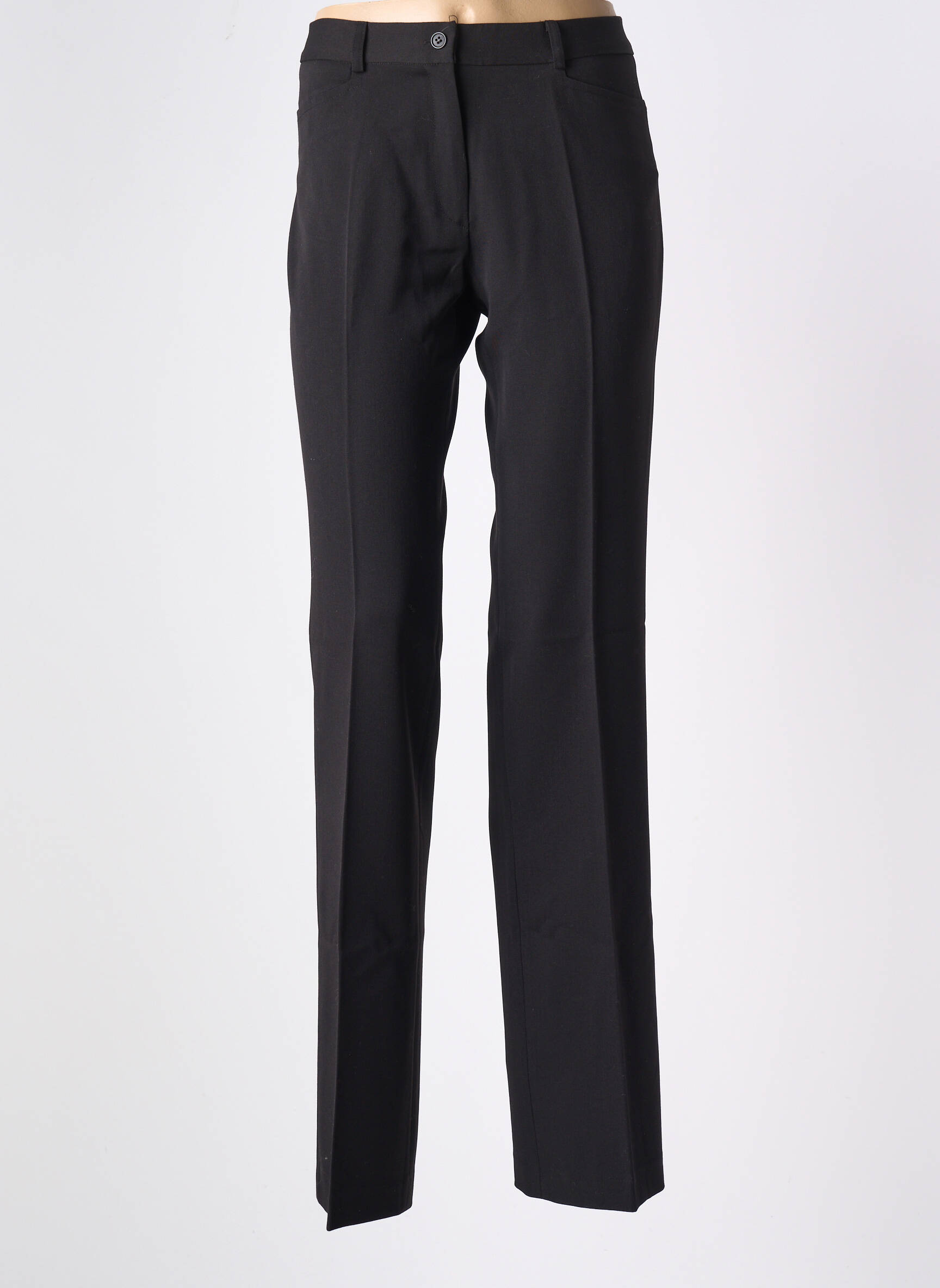 Tiesi kelnė krepos audinys aukšta talija juodas KACY moteris