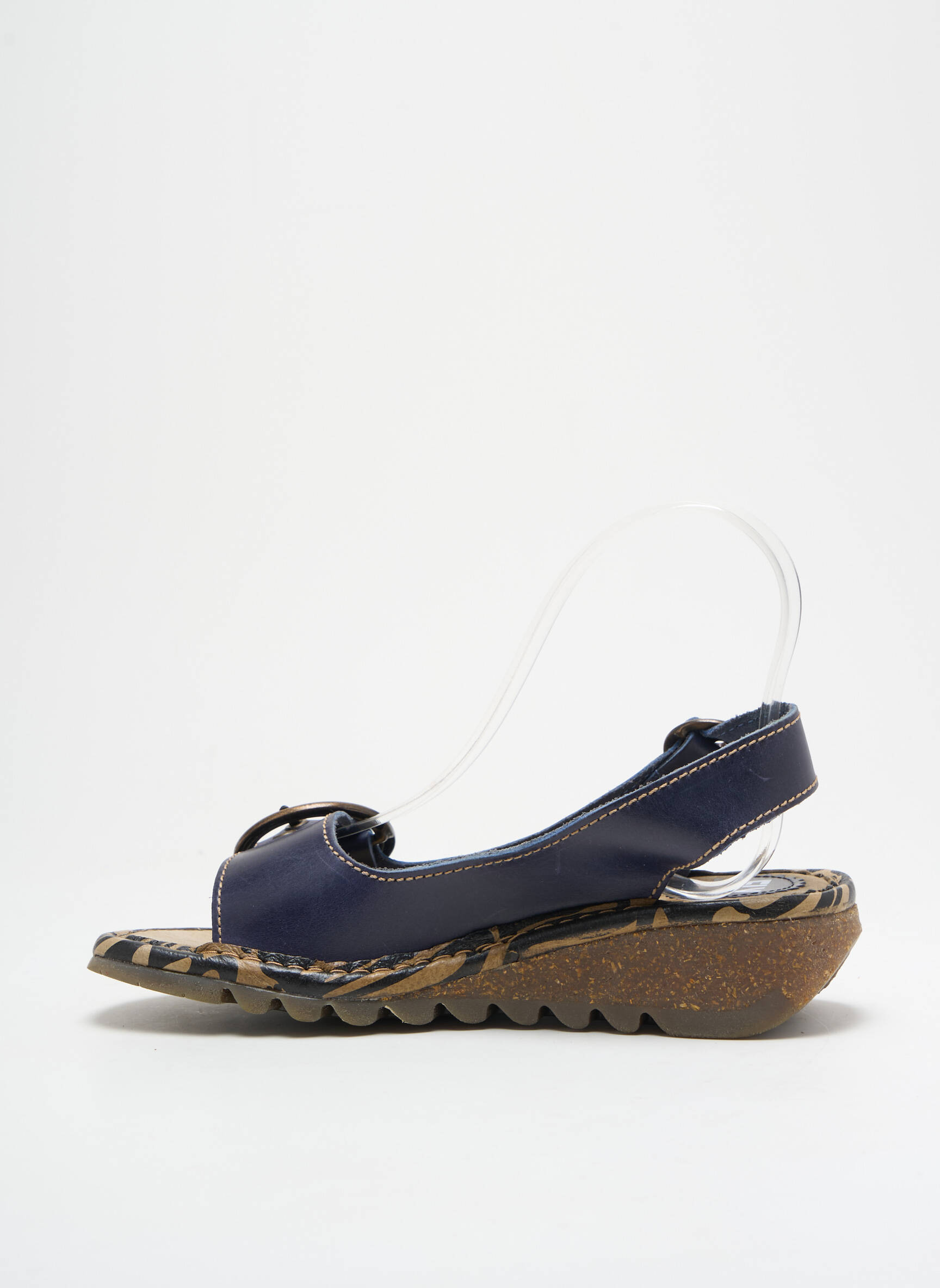 Sandalai/nu pėdos satino audinys kulnas nuo 4 iki 6 cm mėlyna FLY LONDON moteris