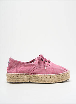 Espadrilės šnervių uždarymas kulnas nuo 4 iki 6 cm rožinė NATURAL WORLD moteris