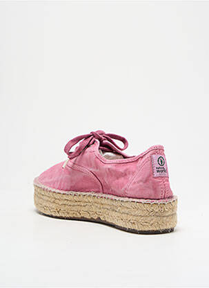 Espadrilės šnervių uždarymas kulnas nuo 4 iki 6 cm rožinė NATURAL WORLD moteris