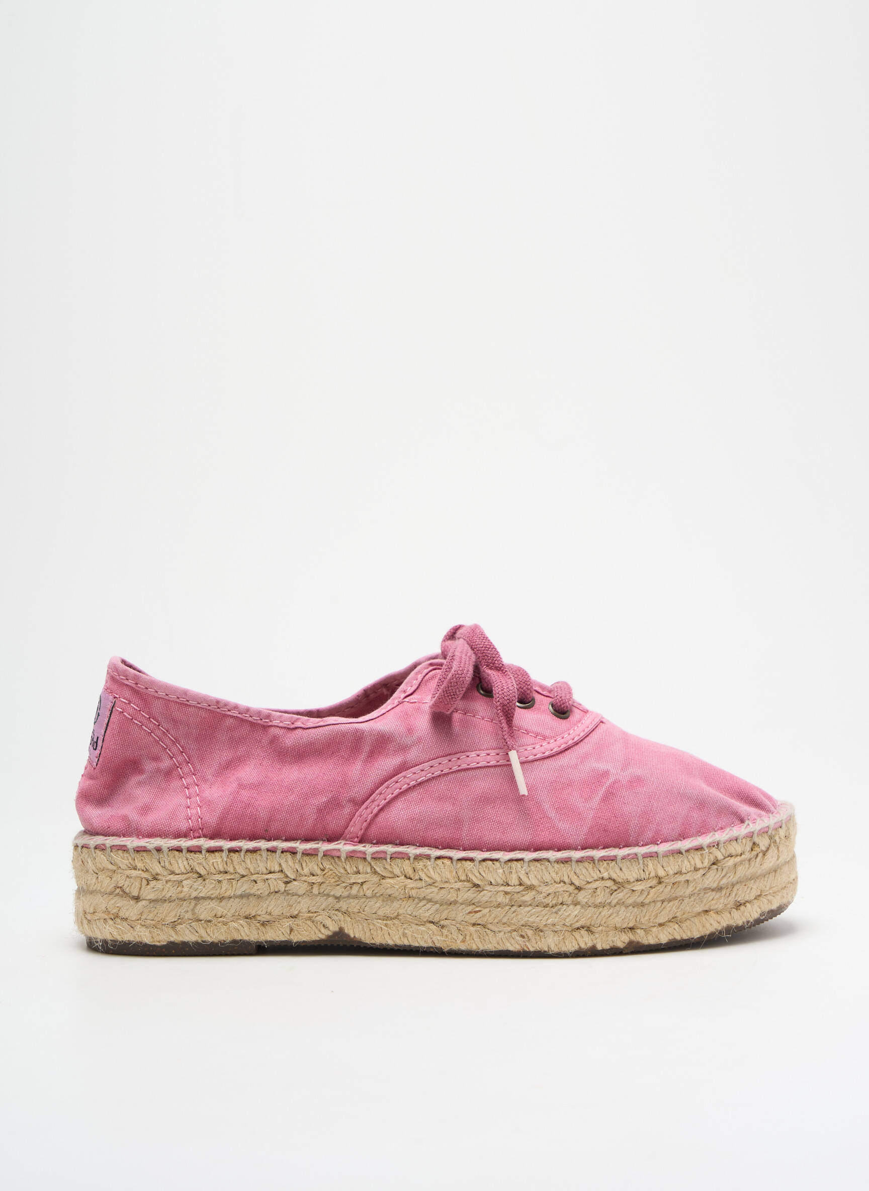 Espadrilės šnervių uždarymas kulnas nuo 4 iki 6 cm rožinė NATURAL WORLD moteris