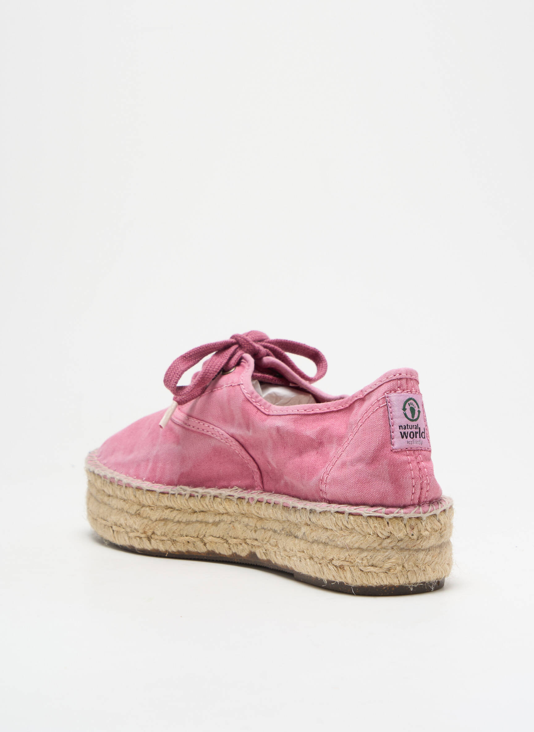 Espadrilės šnervių uždarymas kulnas nuo 4 iki 6 cm rožinė NATURAL WORLD moteris
