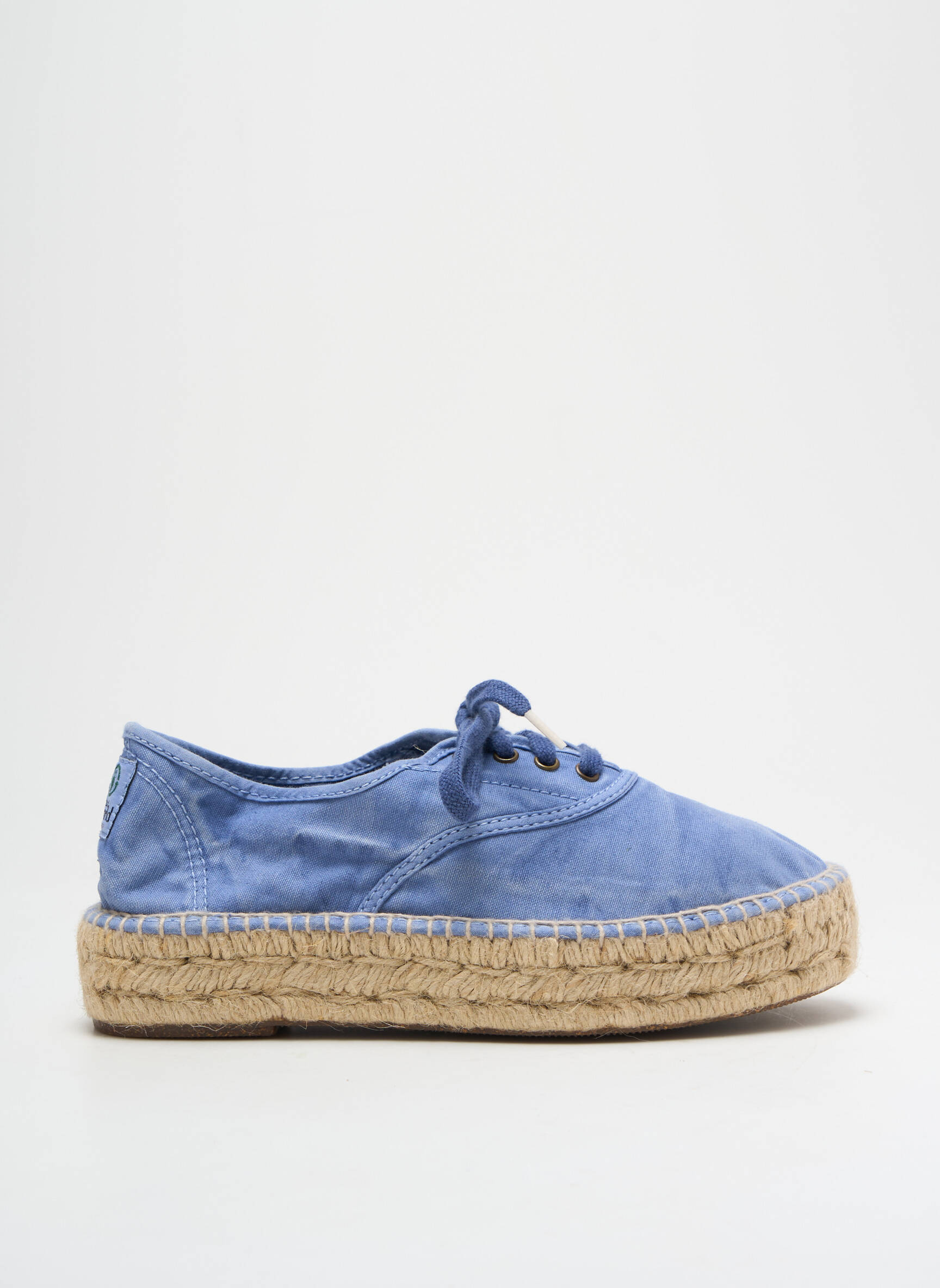 Espadrilės šnervių uždarymas kulnas nuo 4 iki 6 cm šviesiai mėlyna NATURAL WORLD moteris