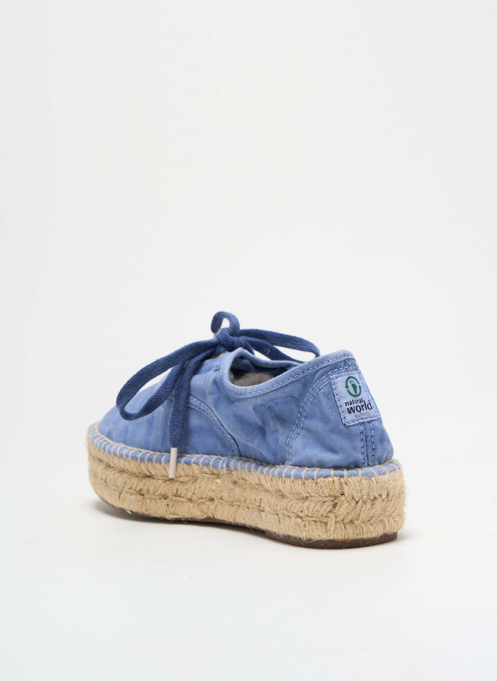 Espadrilės šnervių uždarymas kulnas nuo 4 iki 6 cm šviesiai mėlyna NATURAL WORLD moteris