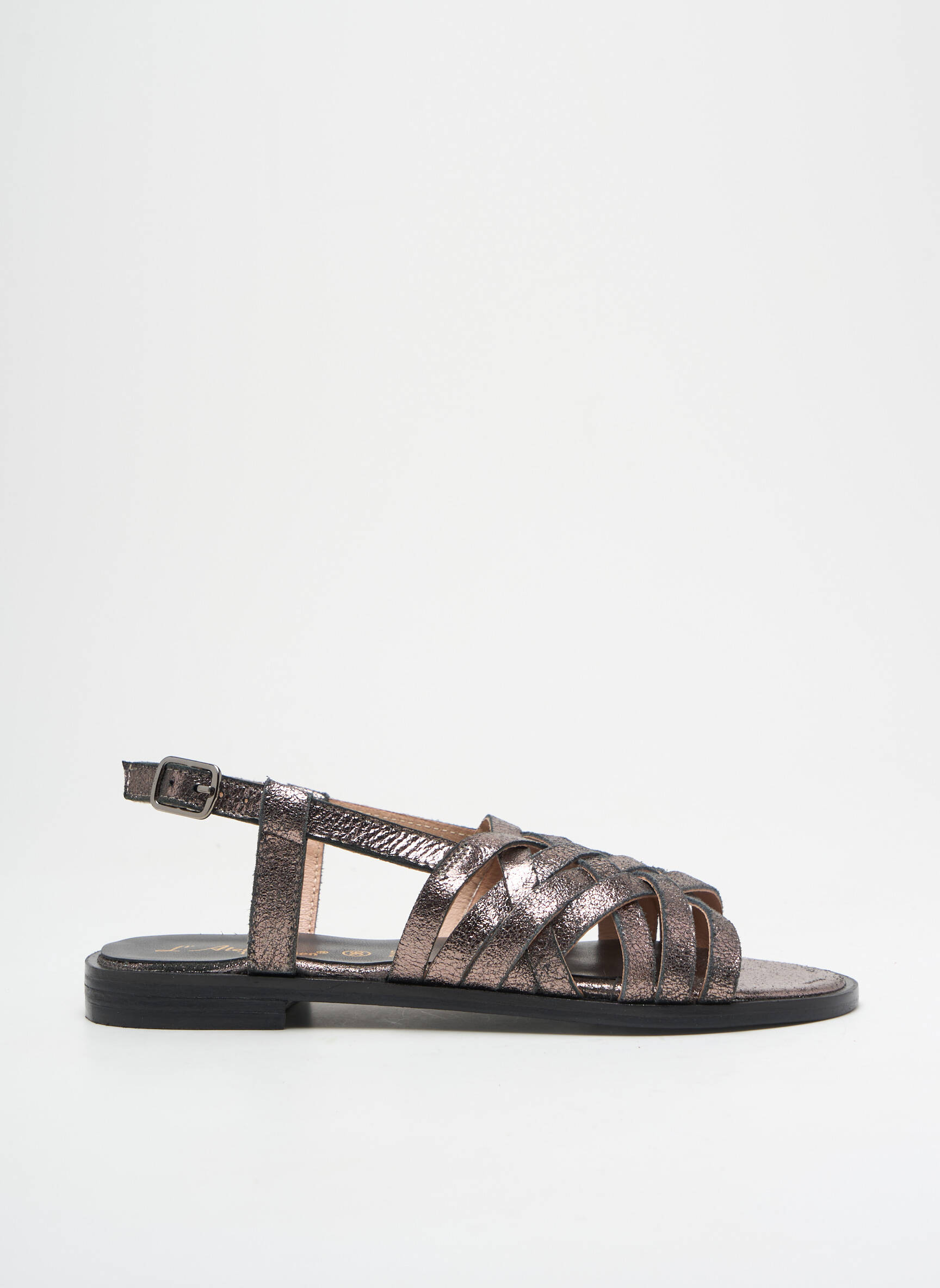 Sandalai/nu pėdos chiquet plokščias kulnas iki 3 cm sidabrinė L'ATELIER TROPÉZIEN moteris