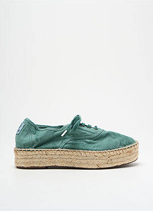 Espadrilės šnervių uždarymas kulnas nuo 4 iki 6 cm žalias NATURAL WORLD moteris