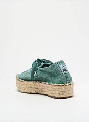 Espadrilės šnervių uždarymas kulnas nuo 4 iki 6 cm žalias NATURAL WORLD moteris