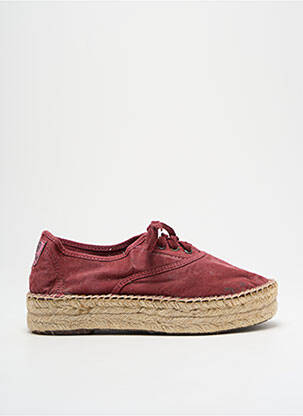 Espadrilės šnervių uždarymas kulnas nuo 4 iki 6 cm tamsiai violetinė NATURAL WORLD moteris