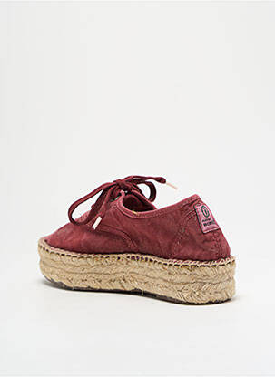 Espadrilės šnervių uždarymas kulnas nuo 4 iki 6 cm tamsiai violetinė NATURAL WORLD moteris