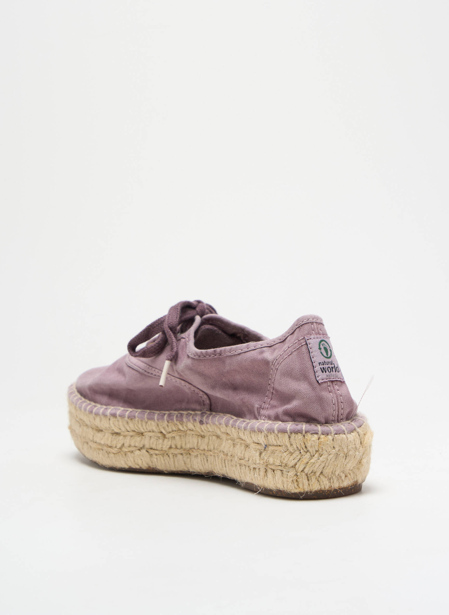 Espadrilės šnervių uždarymas kulnas nuo 4 iki 6 cm violetinis NATURAL WORLD moteris
