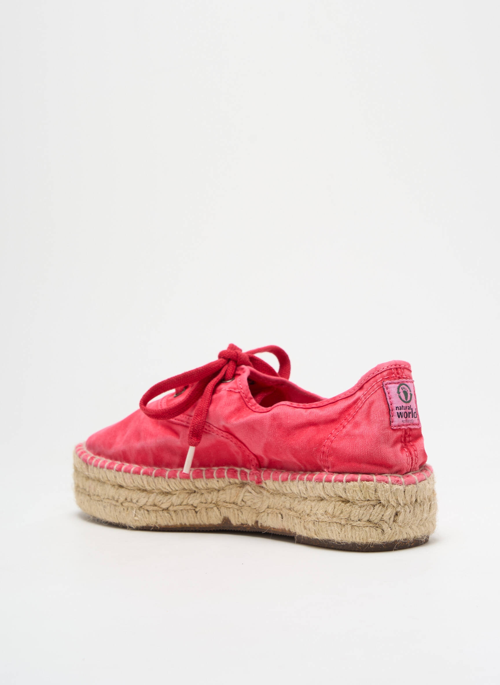 Espadrilės šnervių uždarymas kulnas nuo 4 iki 6 cm rožinė NATURAL WORLD moteris