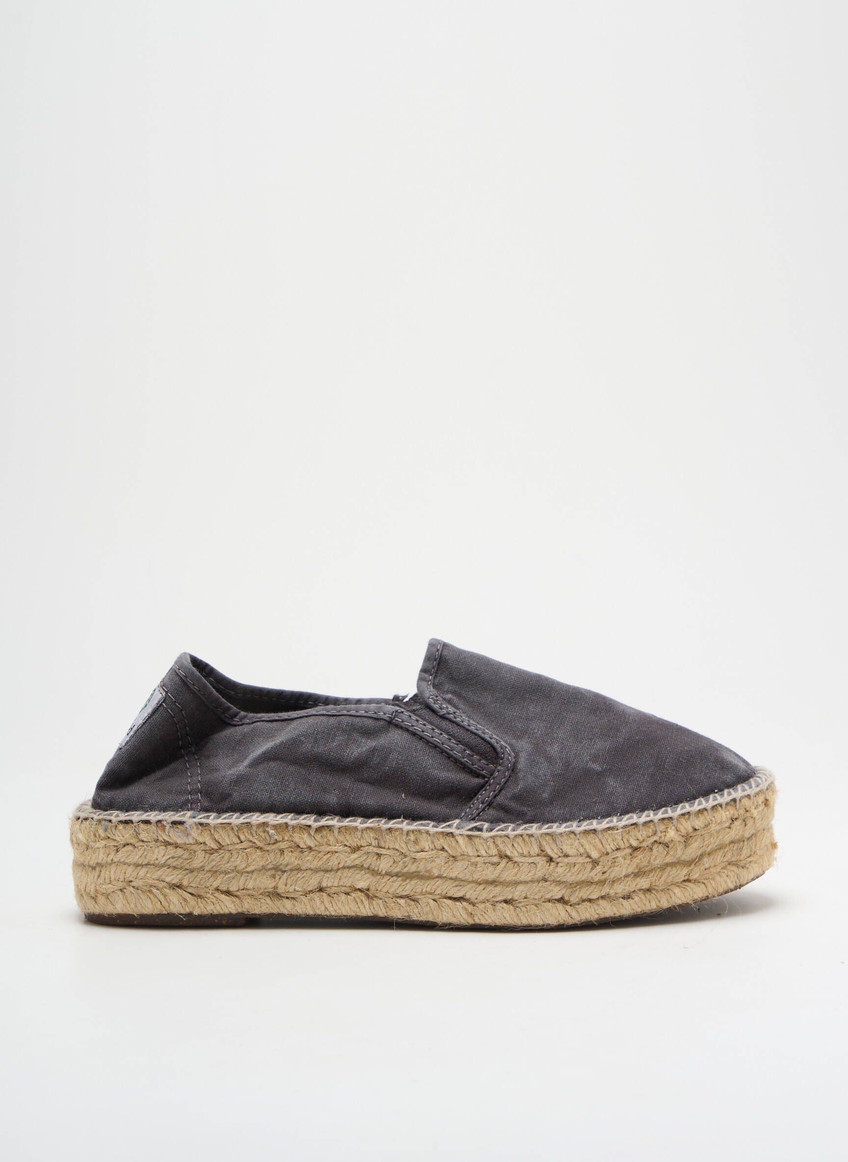 Espadrilės platforma kulnas nuo 4 iki 6 cm juodas NATURAL WORLD moteris