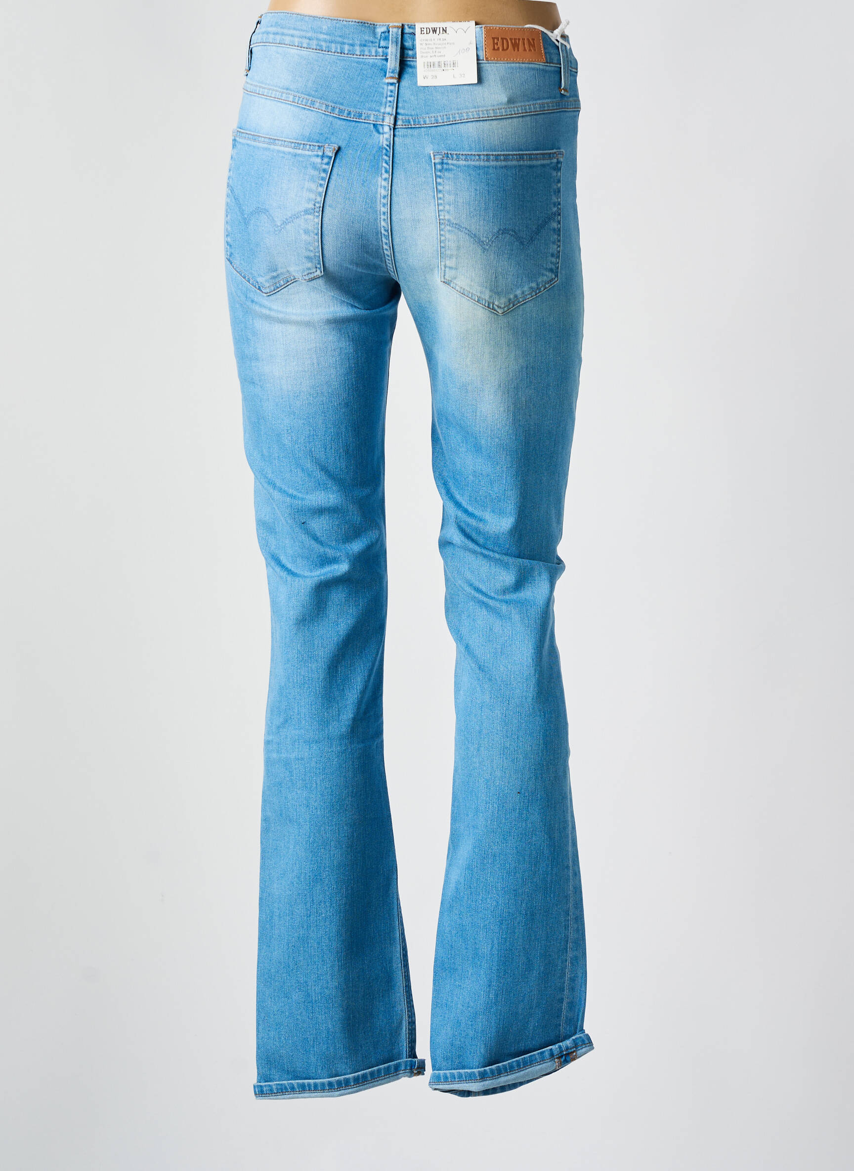 Bootcut džinsai aukšta talija aukšta talija mėlyna EDWIN moteris
