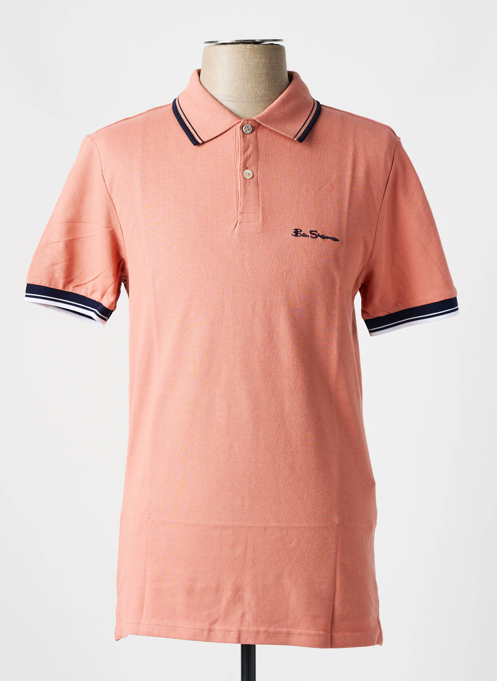 Polo centrinė iškirptė trumpas rankovės rožinė BEN SHERMAN vyras