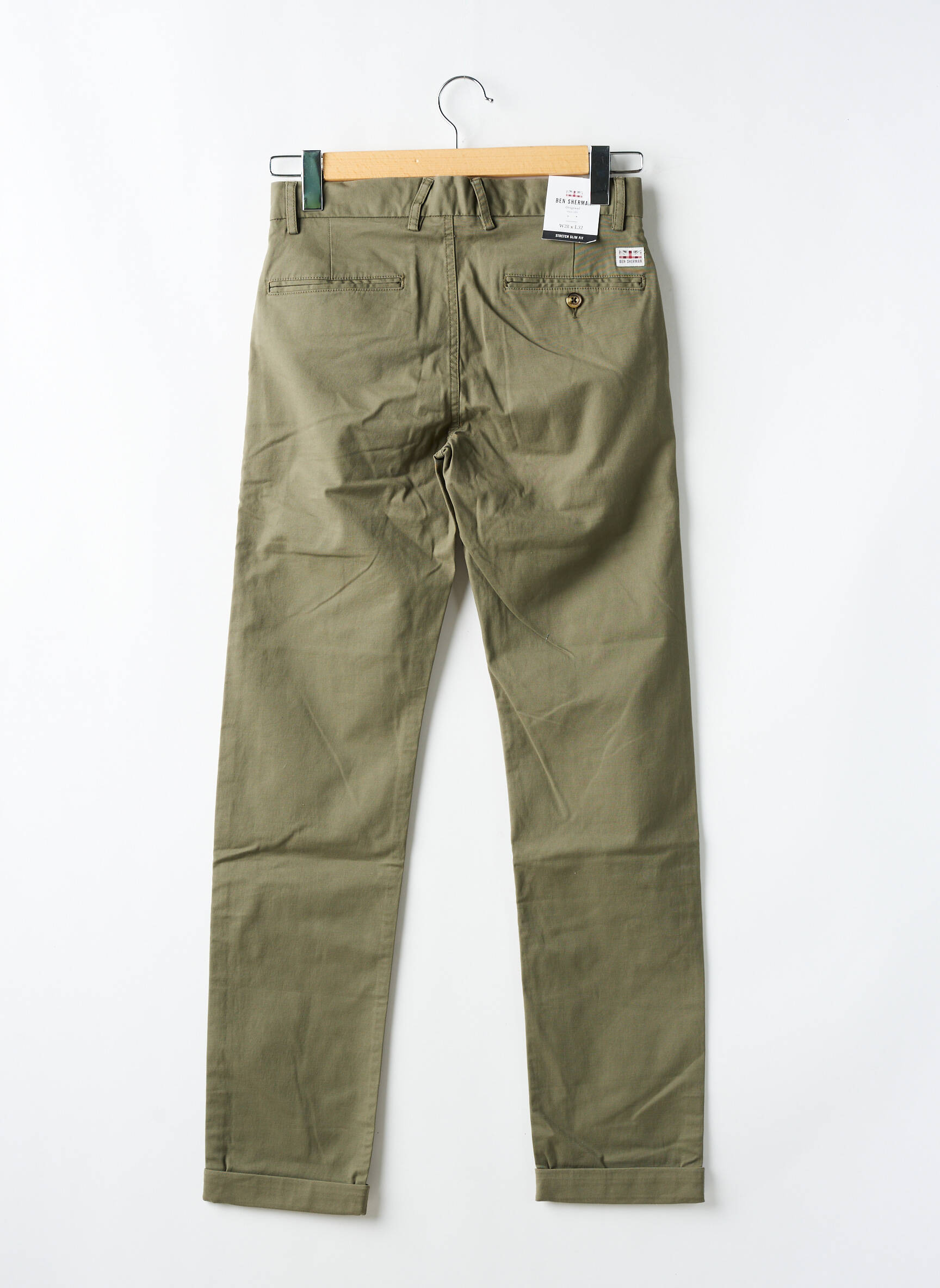 Chino kelnė tamprumas normala dydis žalias BEN SHERMAN vyras