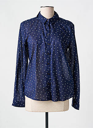 Moteriškas marškinys centrinė iškirptė ilgos rankovės mėlyna SCOTCH & SODA moteris
